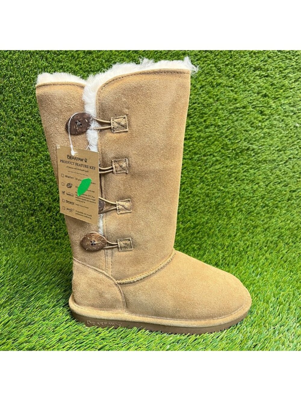 Bearpaw Lori Womens Size 6 Brown Classic Outdoor Suede Pull On Tall Winter Boots